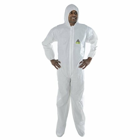 CORDOVA DEFENDER Coverall, Hood, Boots, 3XL, 12PK CPHB3XL